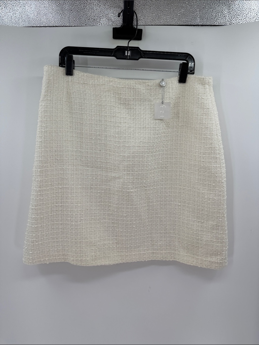 Un Deux Trois Women's Tweed A-line Skirt - White - French 46 - New with tags